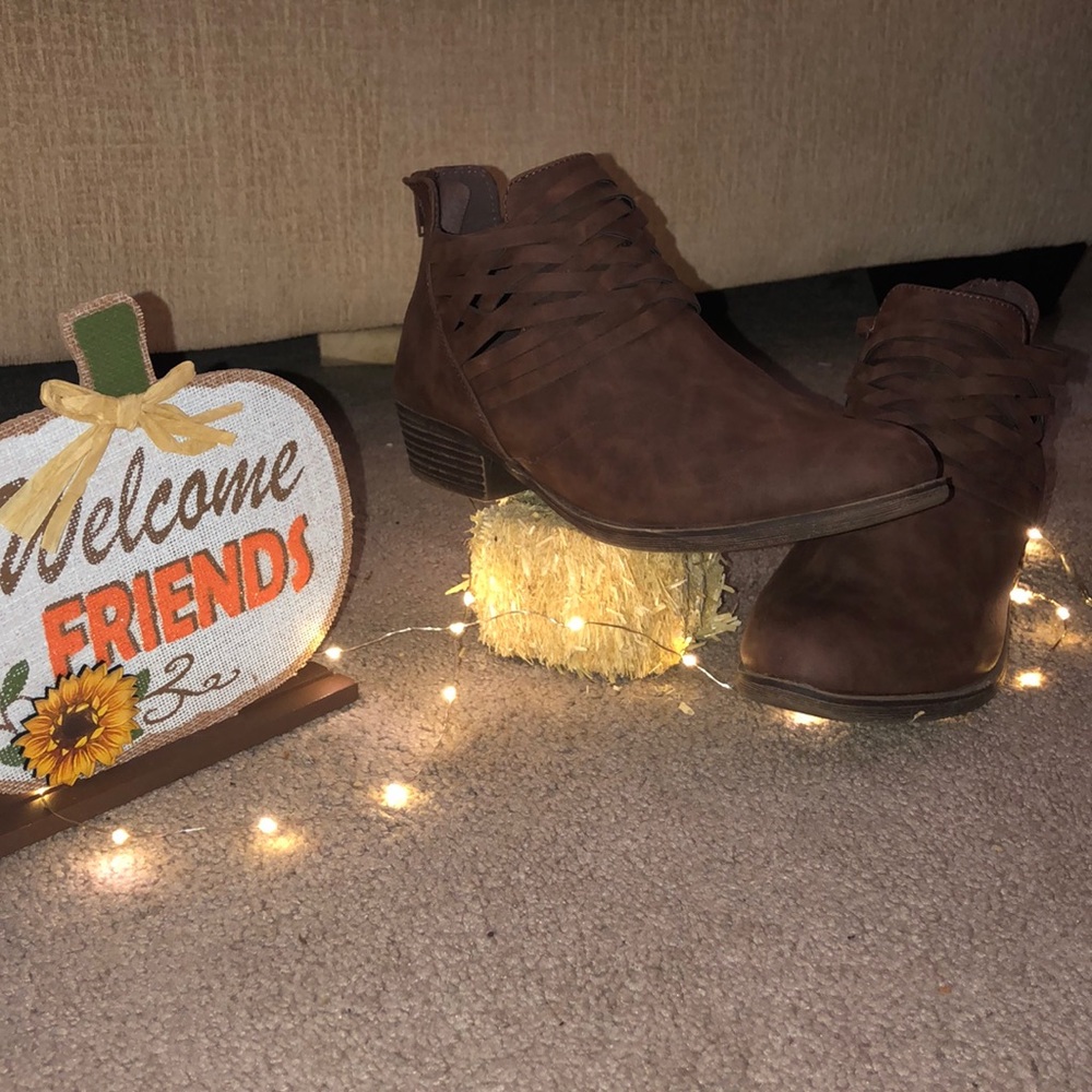 Brown ankle boots